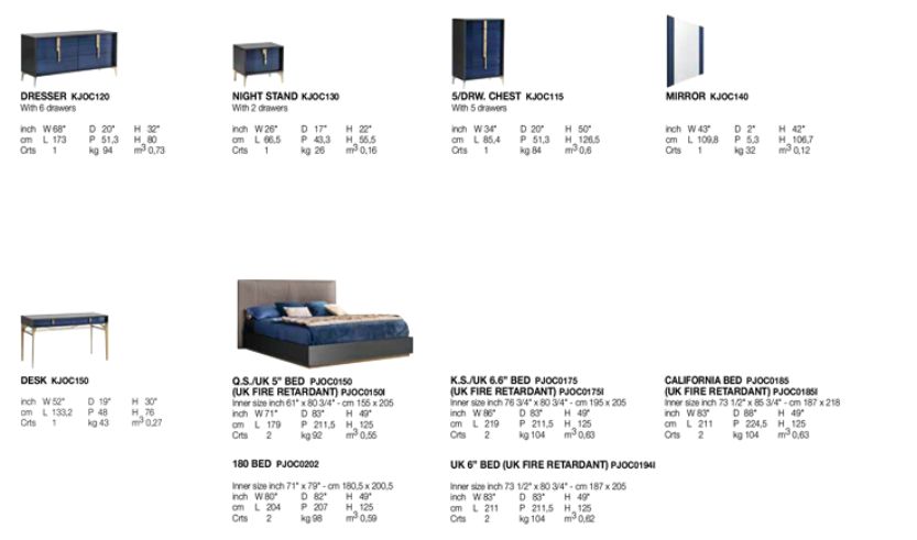 технические характеристики oceanum Италия спальный гарнитур Oceanum Италия