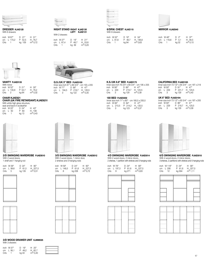 ARTEMIDE схема и размеры