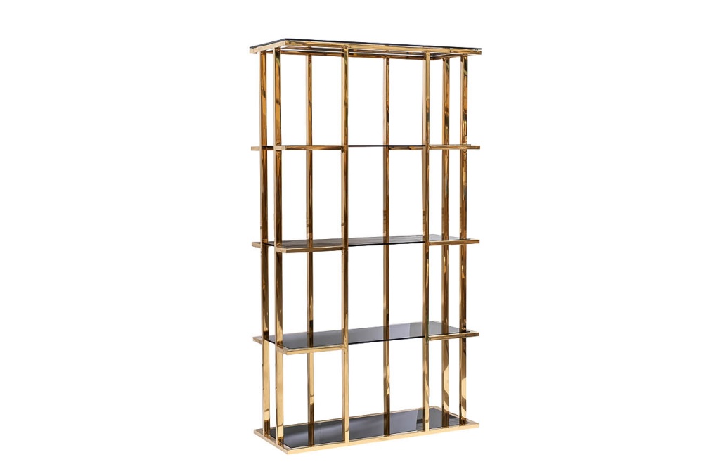 Стеллаж золотистый/темн.ст. 100*40*180см