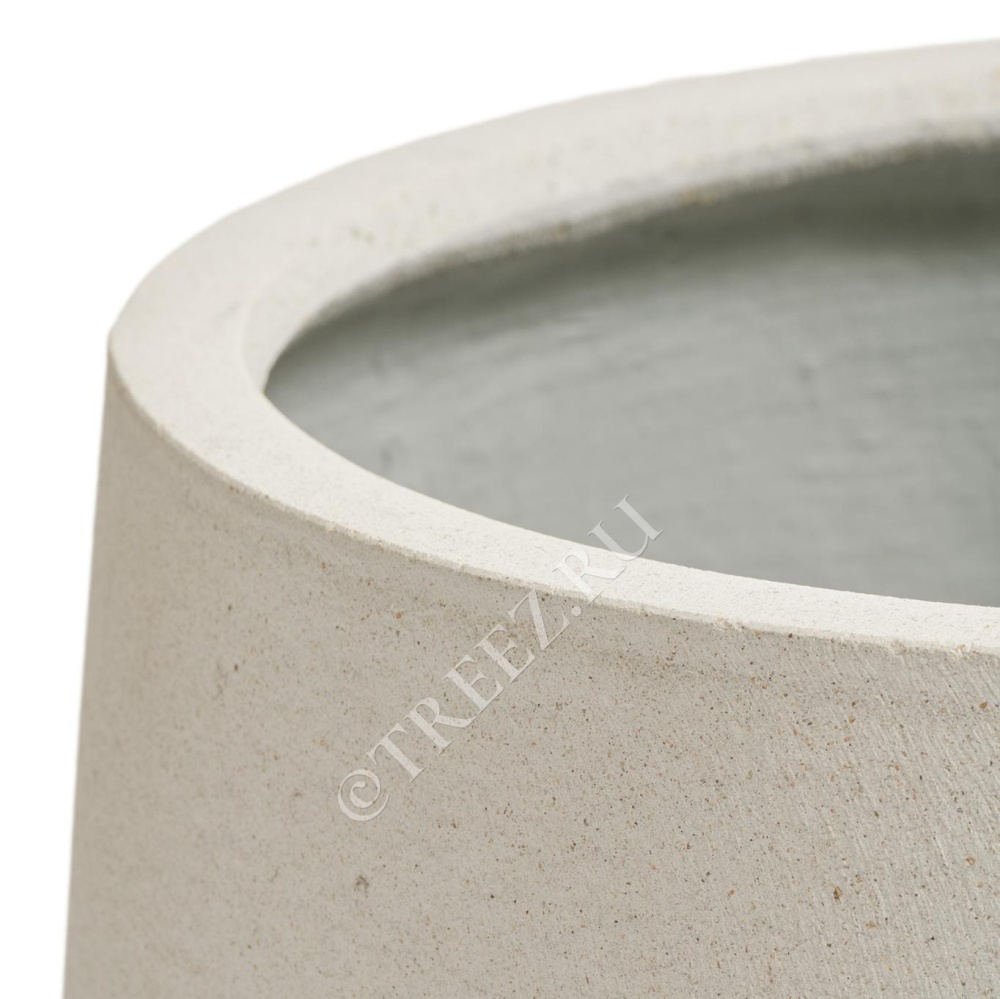 Кашпо TREEZ ERGO - Fine Rock - Чаша Cone - Белый камень