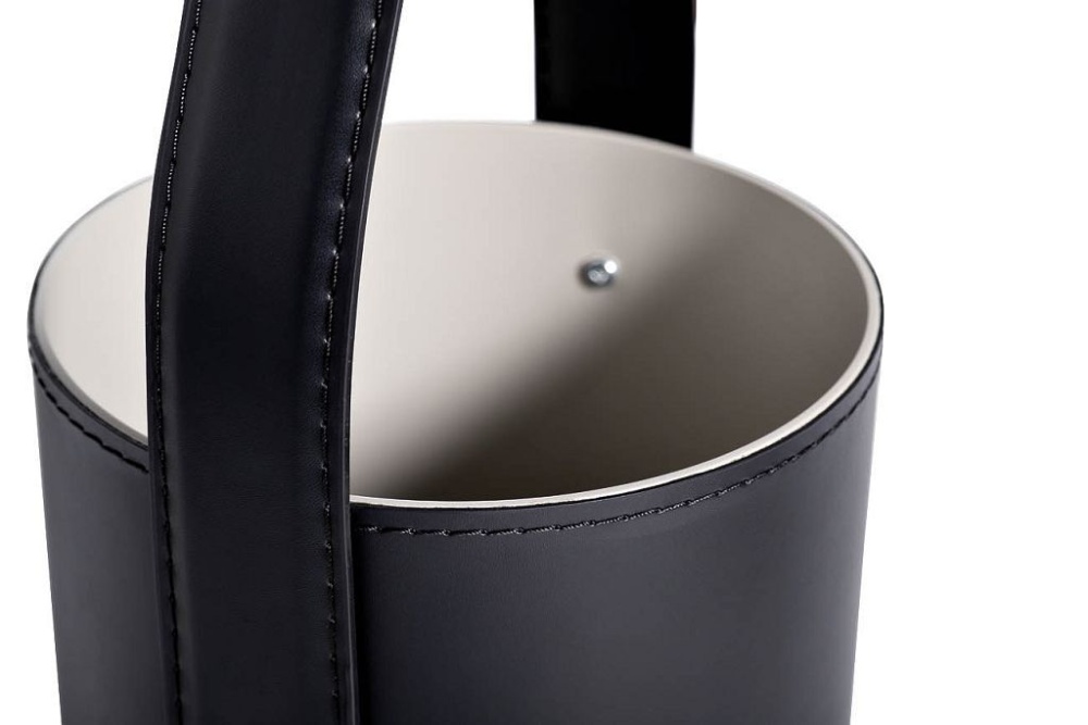 Столик журнальный круглый (кожаная отделка) 58db-et17040