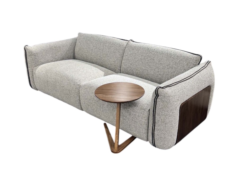 Диван прямой s-0071 в сером цвете