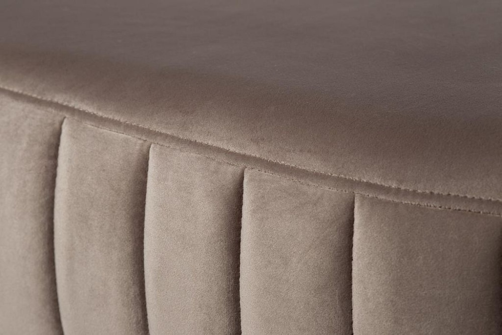 Банкетка велюровая серо-бежевая на металлическом каркасе n-bh2009 bg br