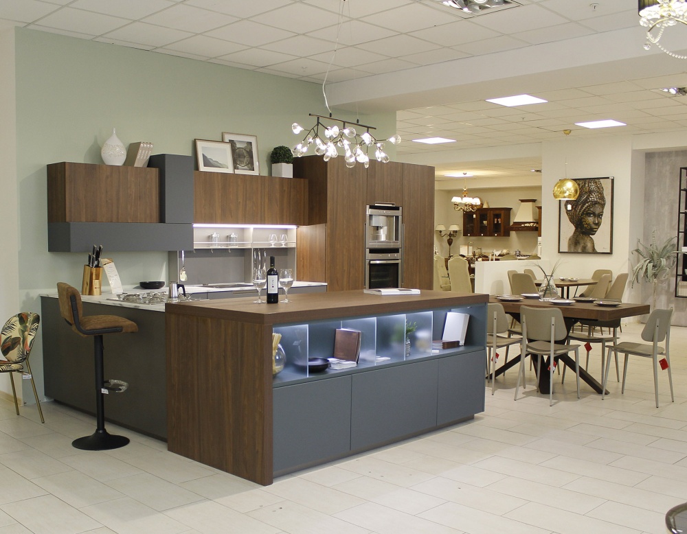 Кухня в современном стиле с островом Immagina Plus 100% Италия