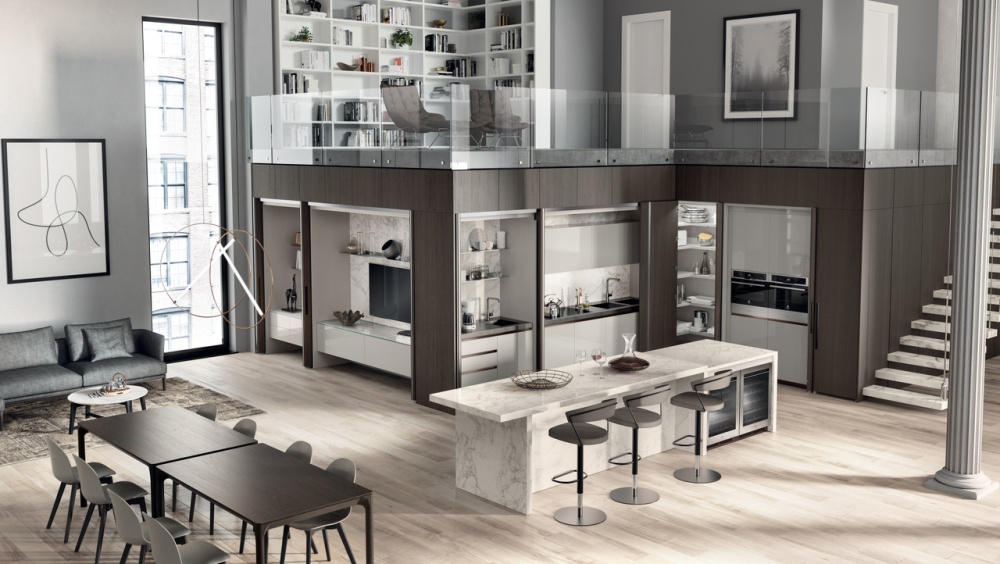 Современная кухня на заказ недорого Boxi Scavolini