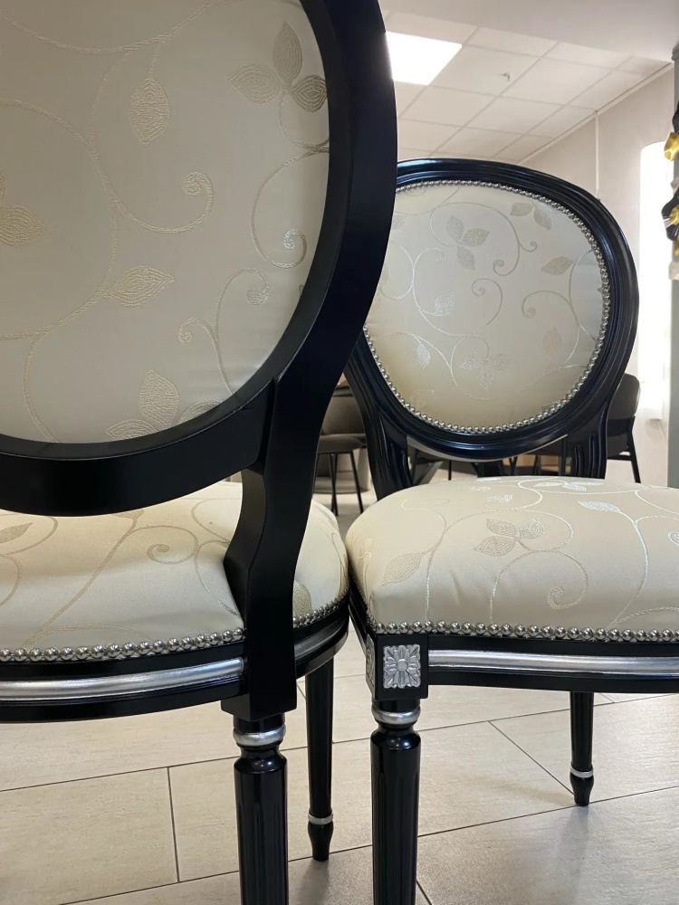 Euromobilit Стул 415 nero+argento Siria 2 Beige