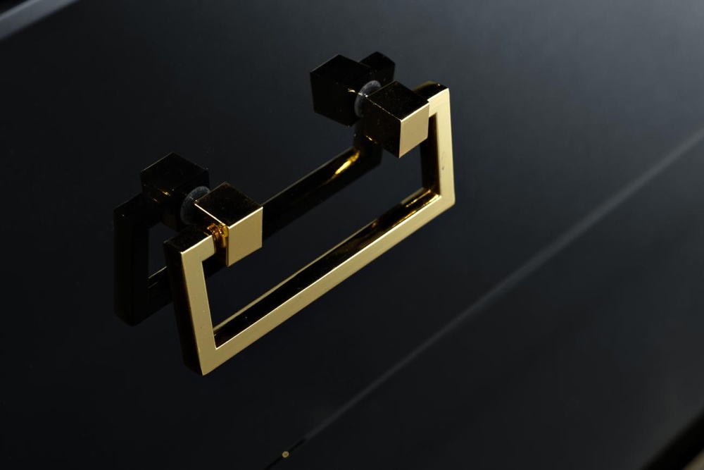 Комод черный 6 ящиков 120*42*82см