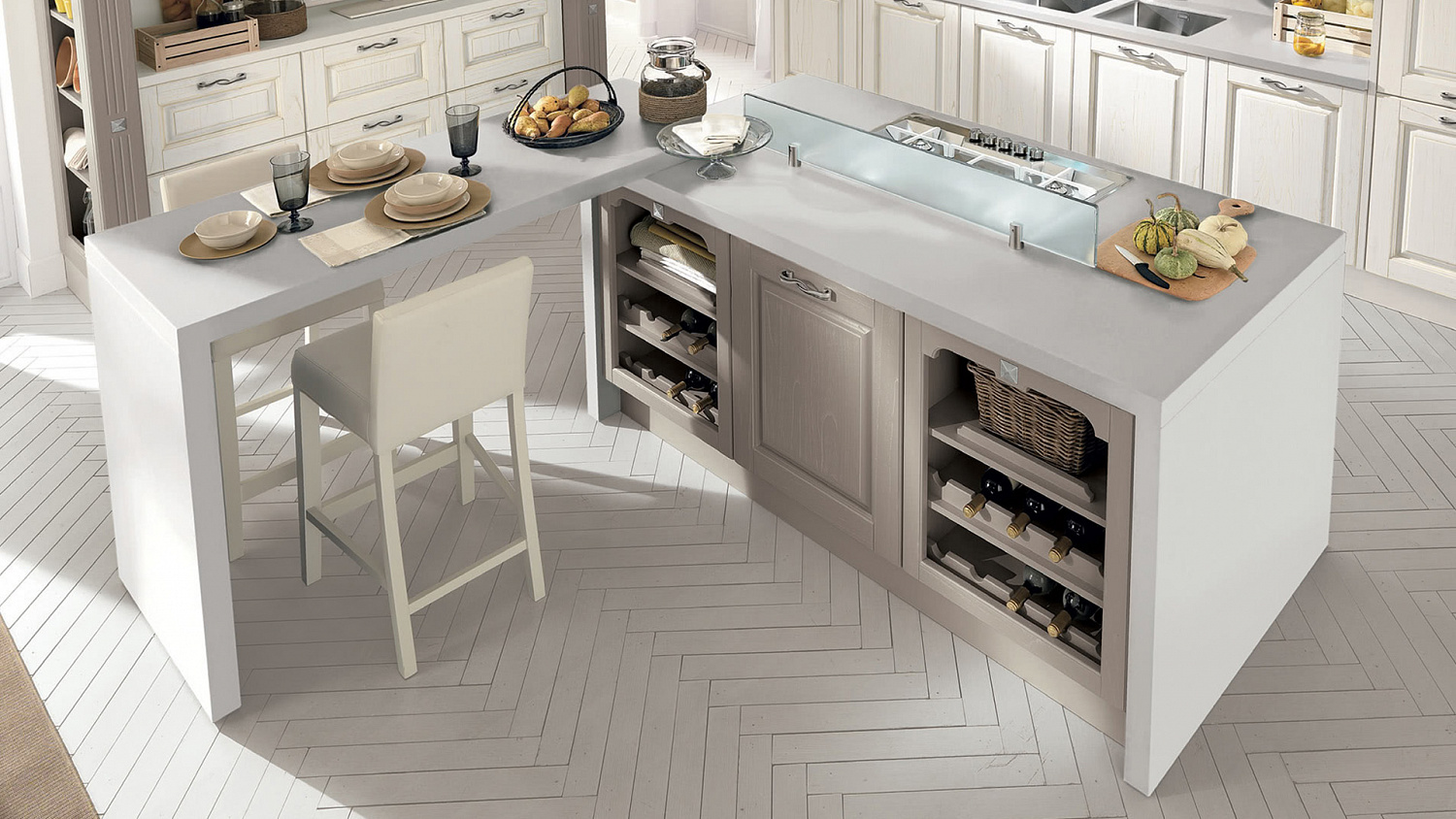 Кухня из дерева Лаура от Cucine Lube: Элегантность и Функциональность в Итальянском Стиле