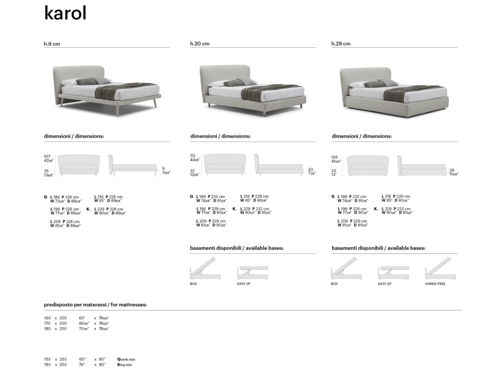Кровать Karol фабрики Bolzan