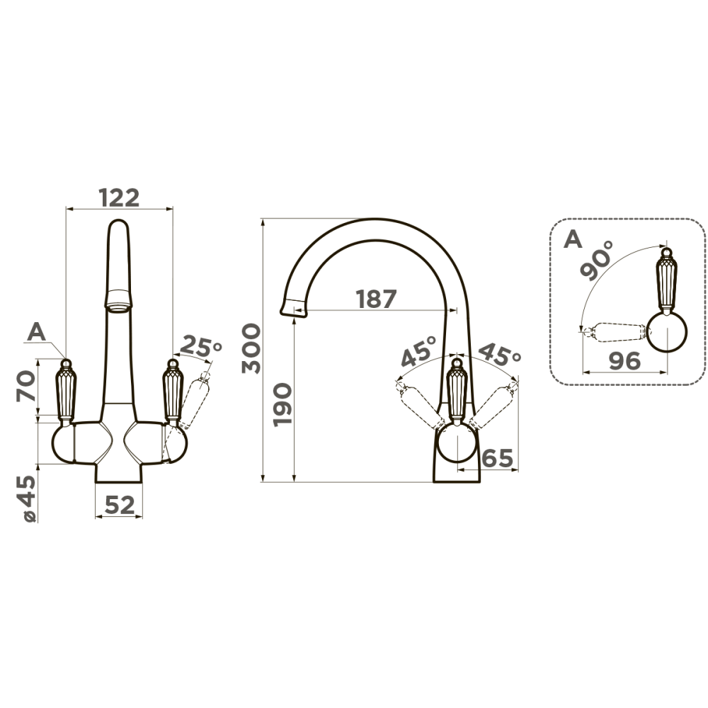 OMOIKIRI Смеситель Okinava-2-G 4994253