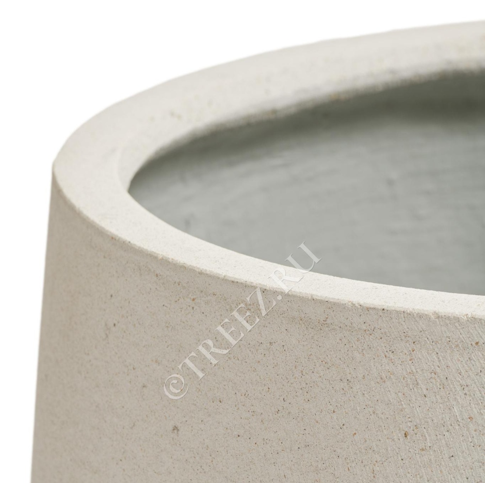 Кашпо TREEZ ERGO - Fine Rock - Чаша Cone - Белый камень