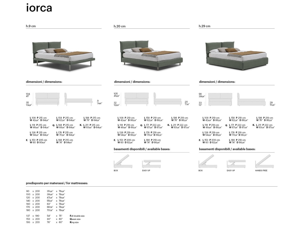 Кровать Iorca фабрики Bolzan