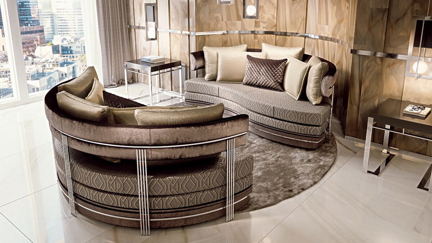 Круглый диван-кровать