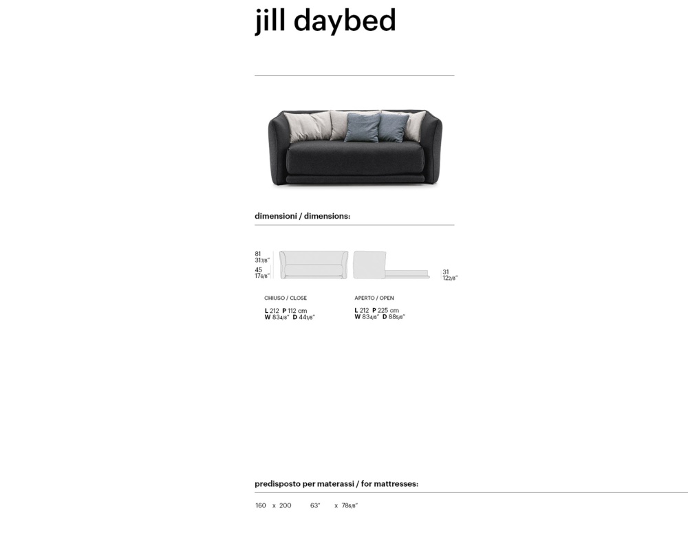 Диван-кровать Jill daybed фабрики Bolzan
