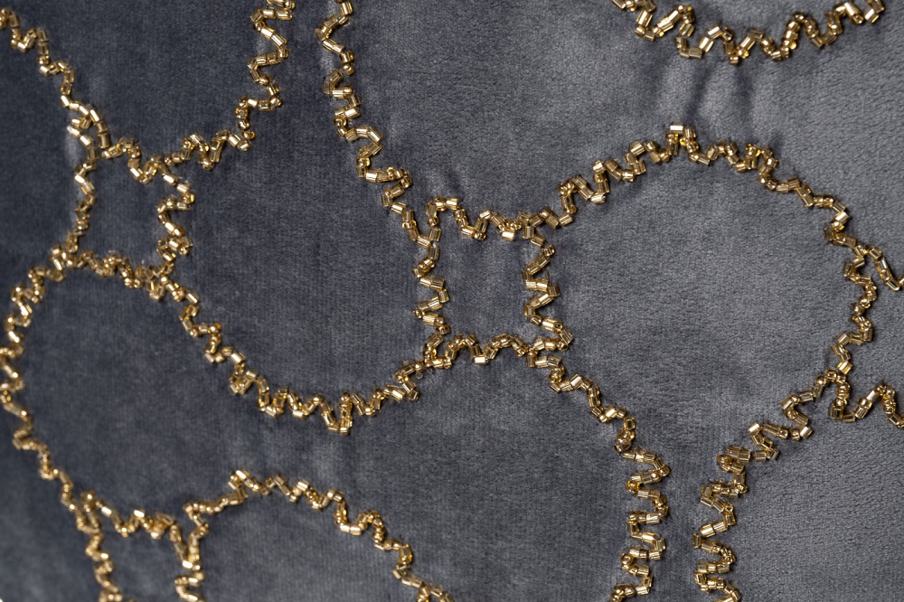 Подушка с бисером "Восьмерки" синяя 70SW-20507