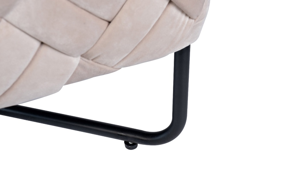 Банкетка плетеная велюр бежевый  N-OT-100 BG BL