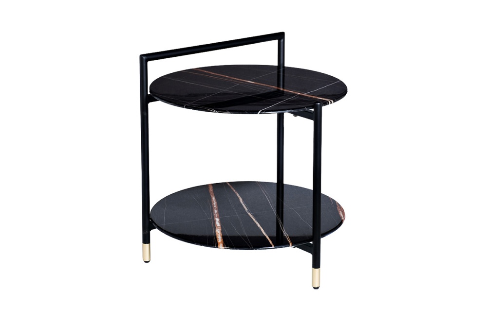 Стол журнальный круглый с полкой 30B-871 BL