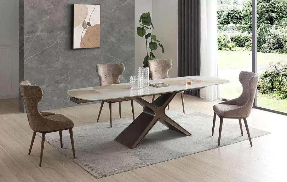 Стол раскладной Charlotta с керамической столешницей 180-260