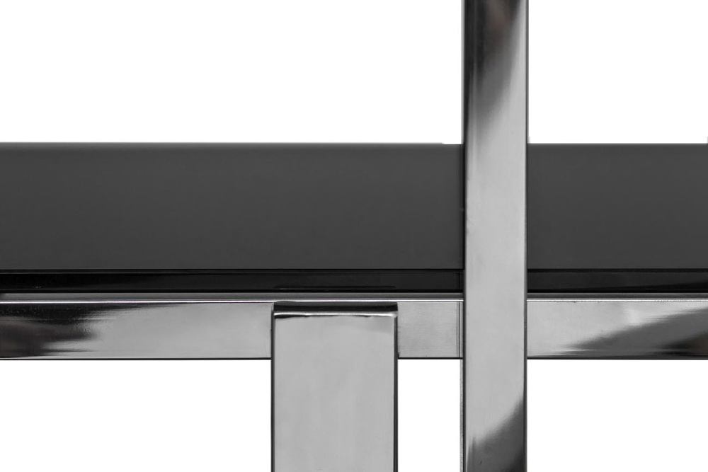 Стеллаж стекло черн./серебро 100*38*200см