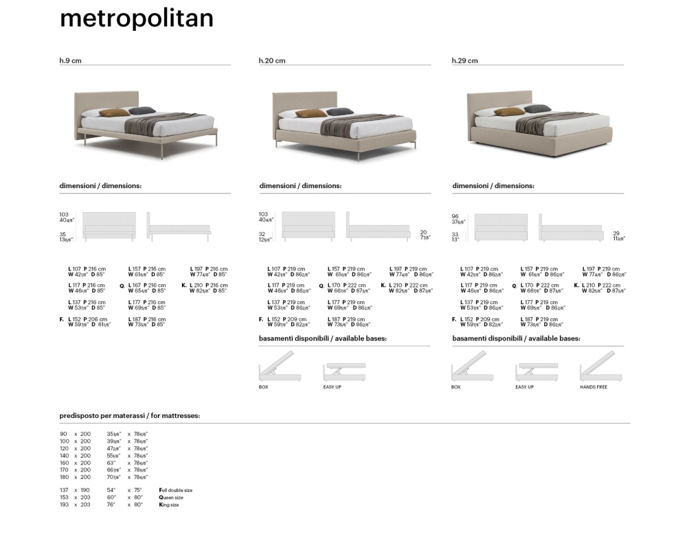 Кровать Metropolitan фабрики Bolzan