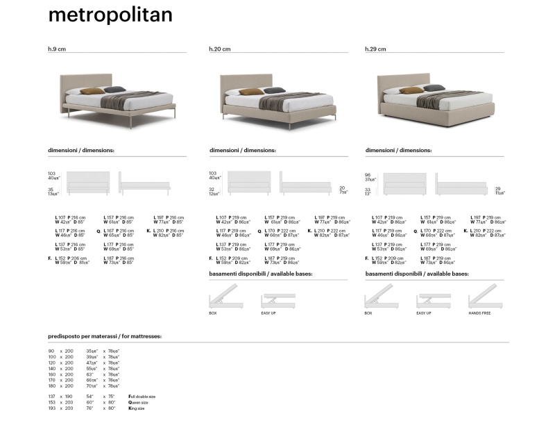 Кровать Metropolitan фабрики Bolzan