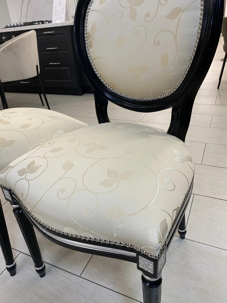 Euromobilit Стул 415 nero+argento Siria 2 Beige