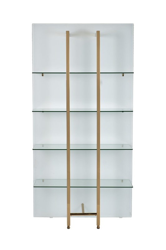 Стеллаж Marbella White бел/зол. 90*34*195см