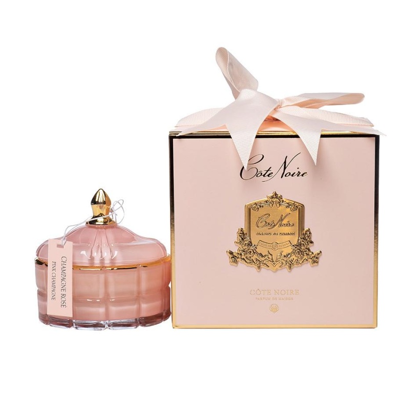Свеча ароматическая Pink Champagne в вазе  96CN4502