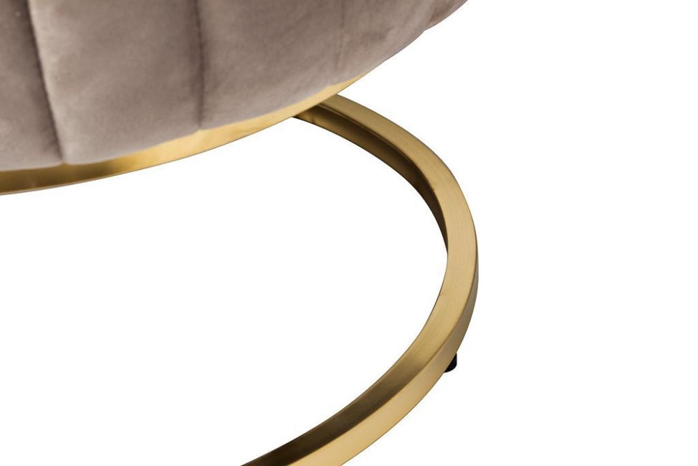 Банкетка велюровая серо-бежевая на металлическом каркасе n-bh2009 bg br