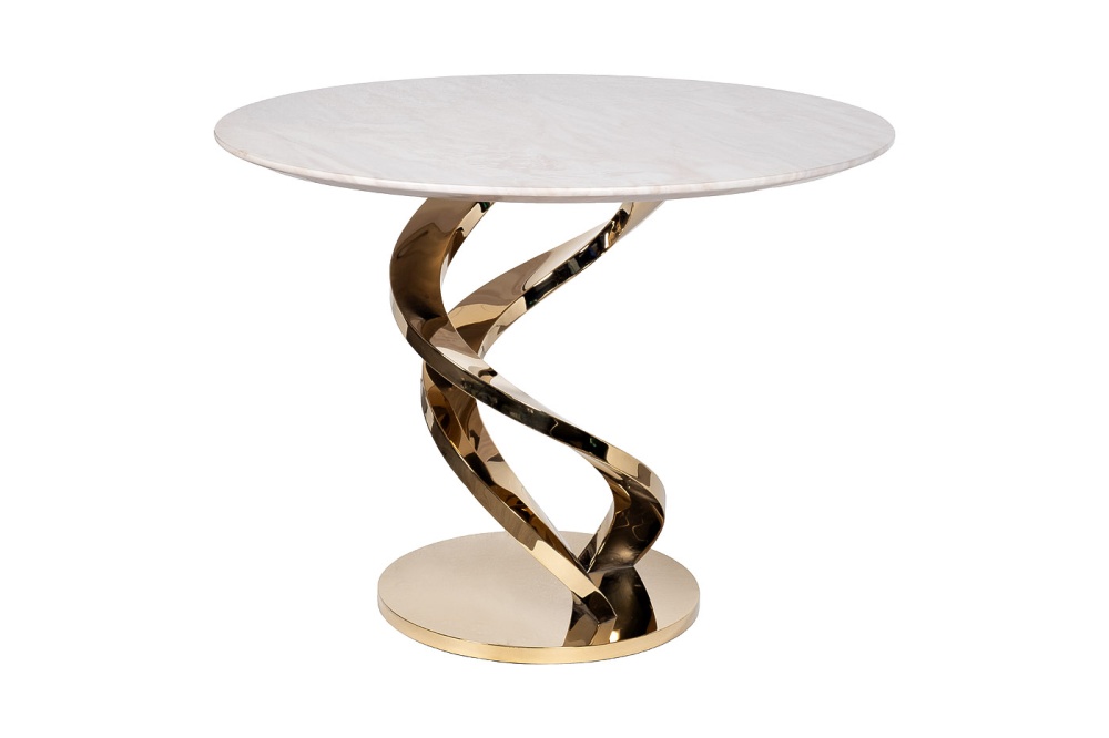 Стол обеденный иск.мрамор/золото  Cappucino Royal 33FS-DT10075-PG