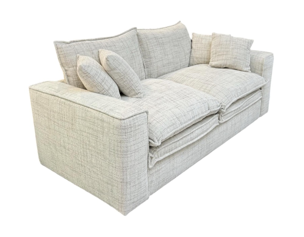 Диван прямой s-0041 в светло-сером цвете