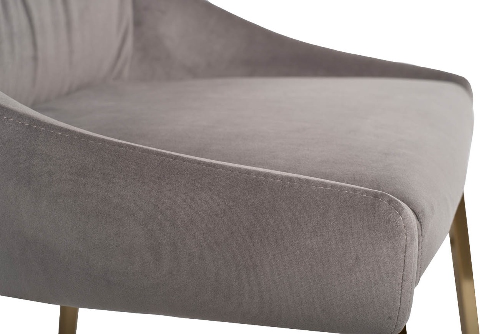 Стул велюр серый на метал.основании 55*62*94см