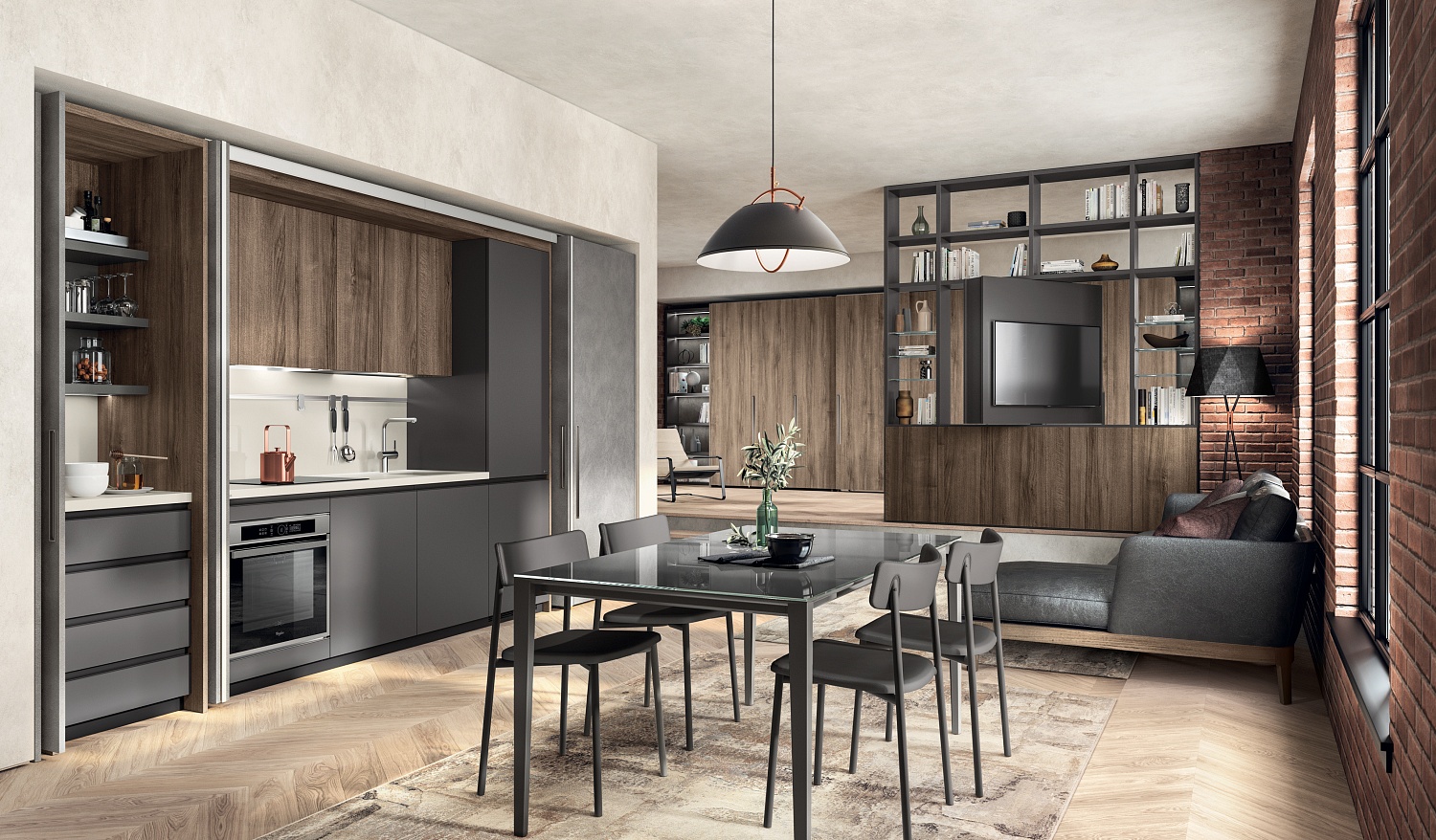 Многофункциональные модули на заказ недорого Scavolini BoxLife