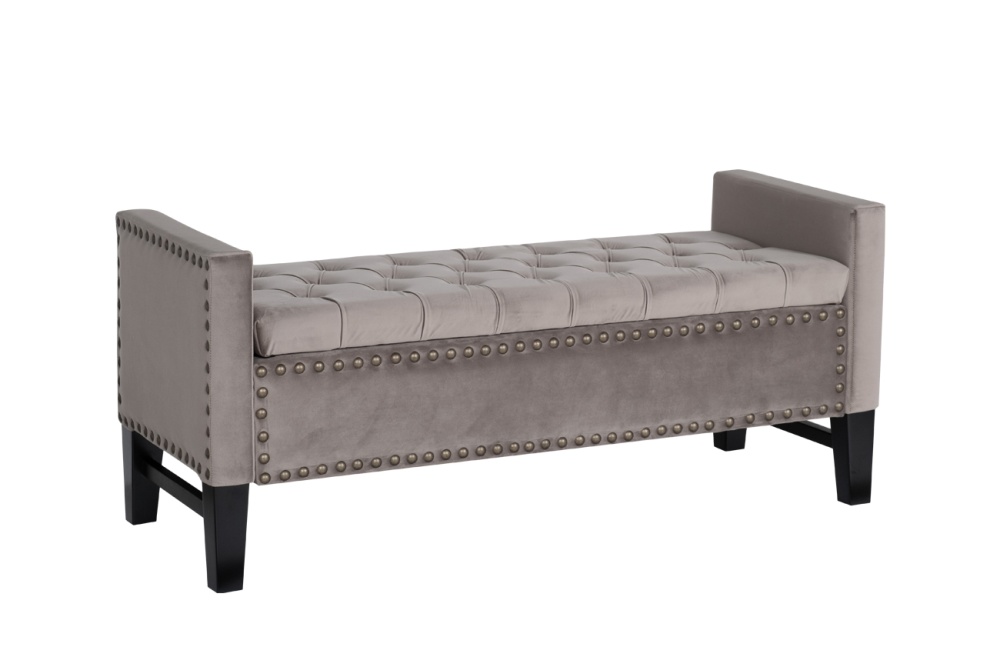 Alice BG Банкетка открывающаяся велюр бежевый 127*50*56см