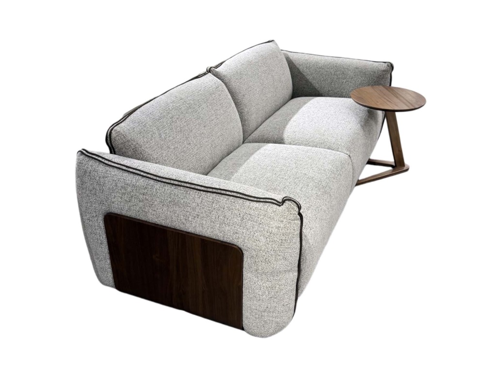 Диван прямой s-0071 в сером цвете